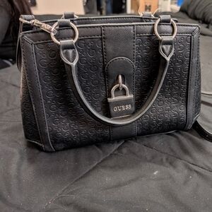 GUESS Black Embossed Women's Bag